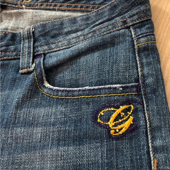 G Unit Y2K Logo Embroidered Capris Jeans - Picture 9 of 12